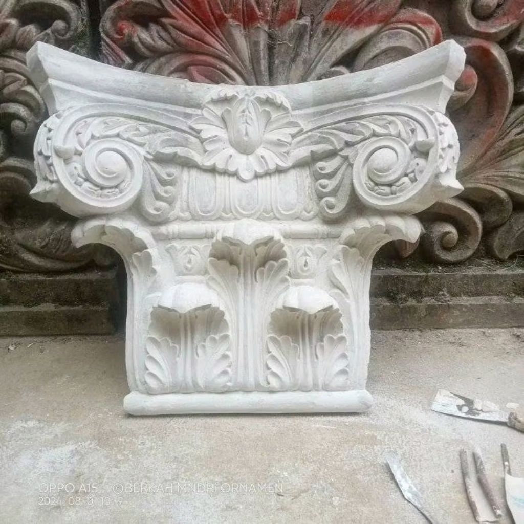 cetakan mahkota pilar tiang kotak