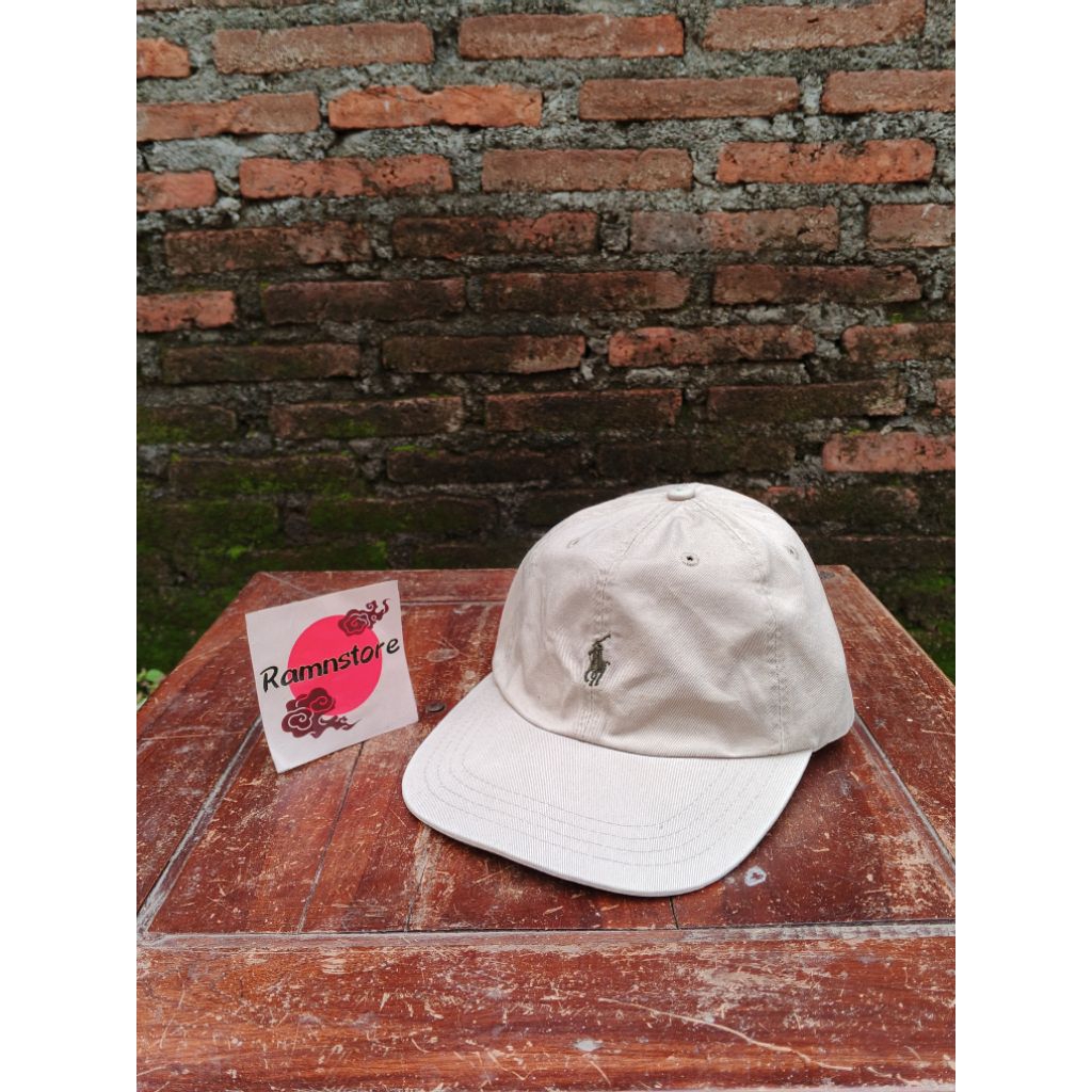 topi polo ralph lauren cream