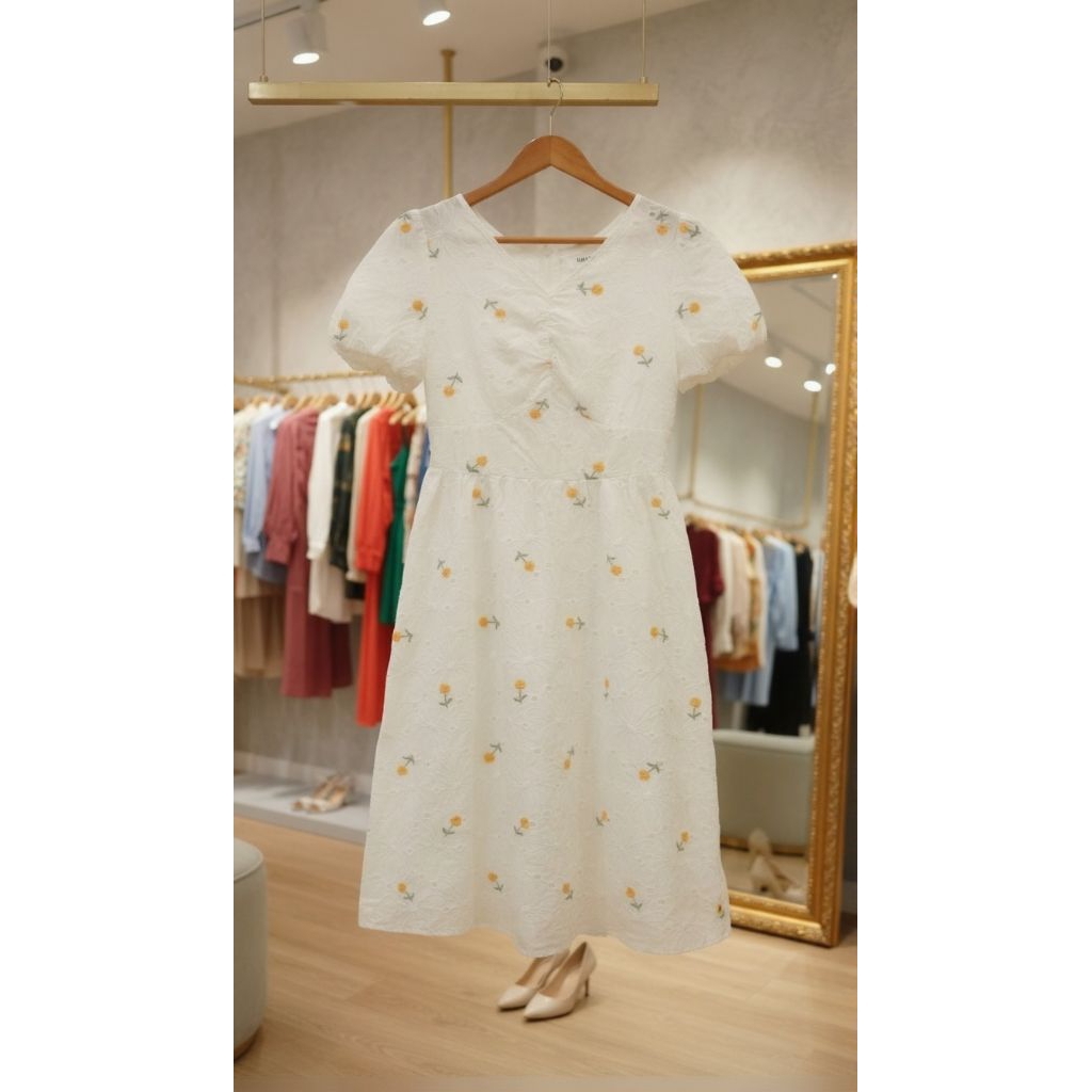 henykris fashion dress korea katun bolong dada Victoria