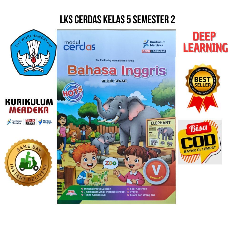 Lks Cerdas Bahasa inggris Kelas 5 Smt 2 Kurmer  Terbaru Murah