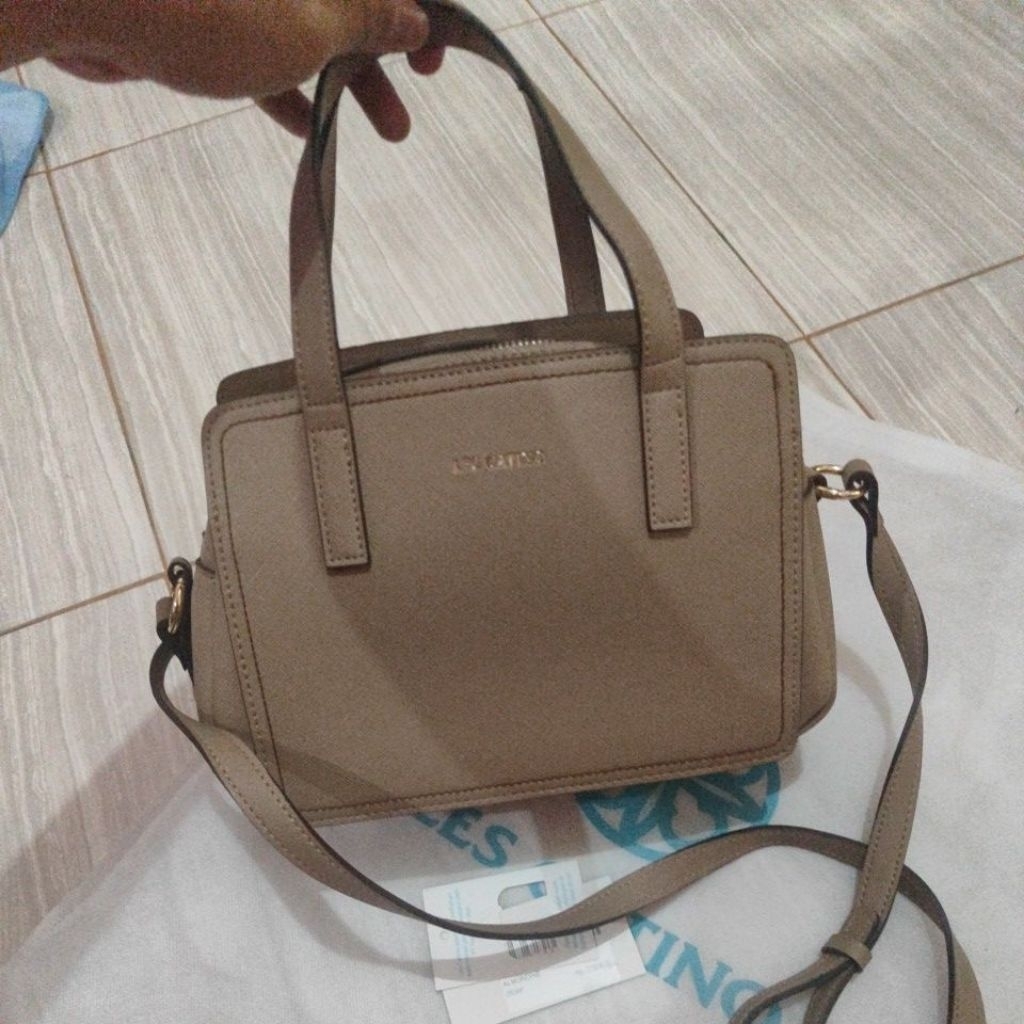 prelovedsss vvgc les catino ORI furing celia satchel ALMONDINE coksu cokelat taupe khaki  Sling bag 