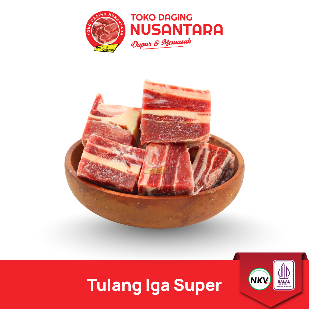 Tulang iga super sapi 1kg ,kemasan 1kg beku potongan -toko daging nusantara