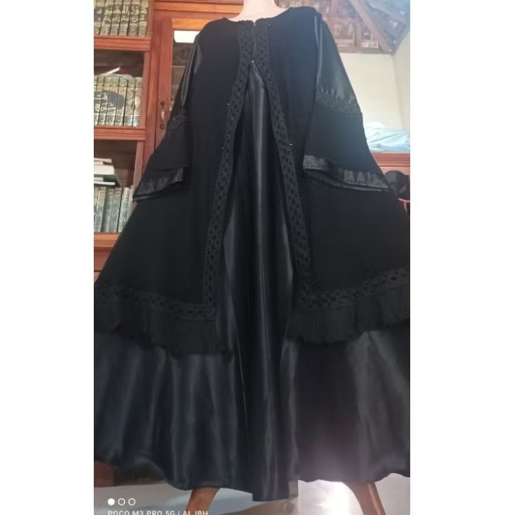 Abaya Satin hareer layer ambrella S-XXL