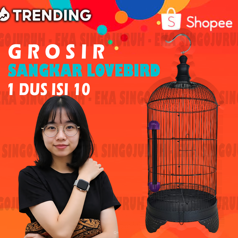 GROSIR SANGKAR LOVEBIRD OVAL / KAPSUL BESI KANDANG LOVEBIRD SANGKAR BURUNG LOVE BIRD PARKIT KENARI