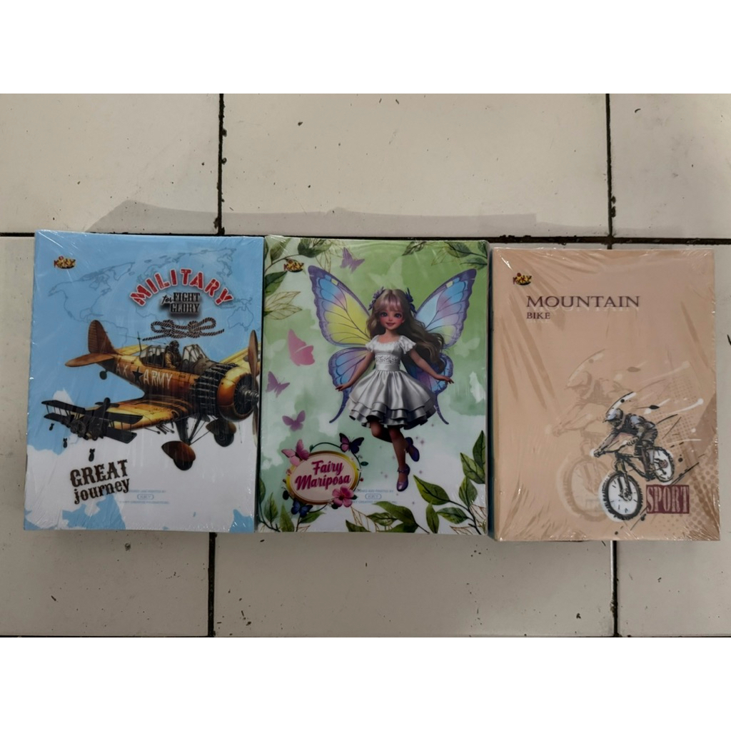 Buku Tulis KIKY X-File 38 lembar 1 pak 10pcs / Cover Plastik (Warna)