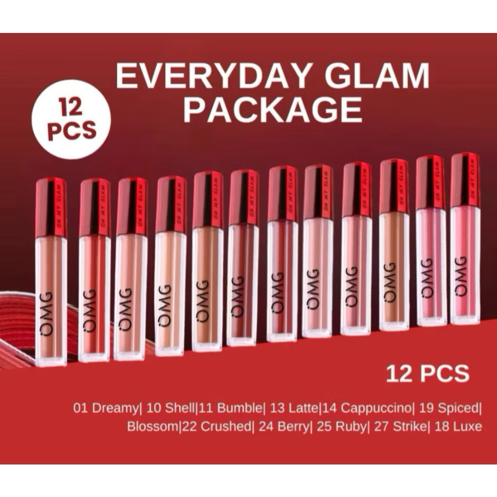 Omg lip cream new packaging ready stock medan
