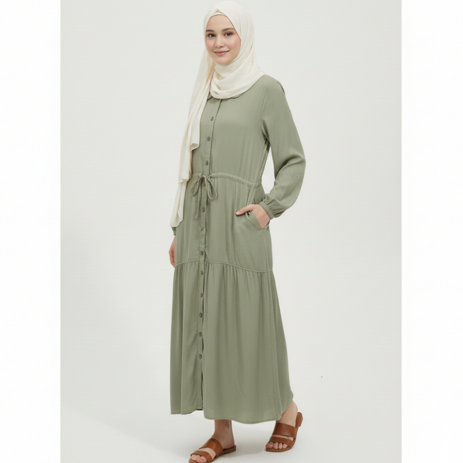 RILLEY - Gamis Celmira | Gamis Wanita Adem Bahan Rayon Dobby