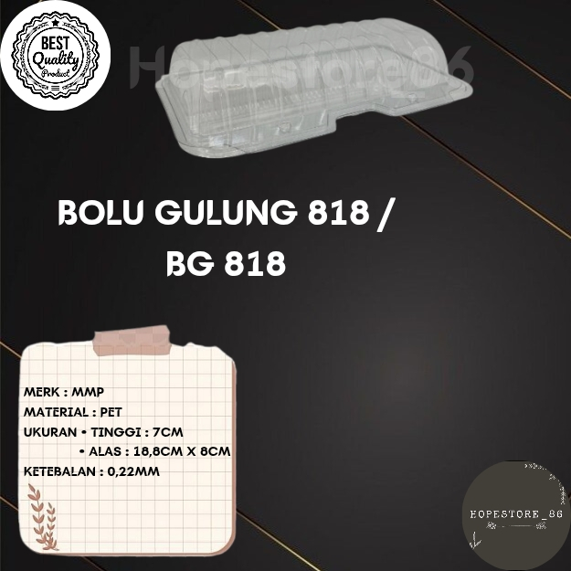 MIKA BOLU GULUNG MINI 18CM ISI 50 PCS / MIKA BGT 818 / MIKA BOX KOTAK / TEMPAT BROWNIES / TEMPAT KUE