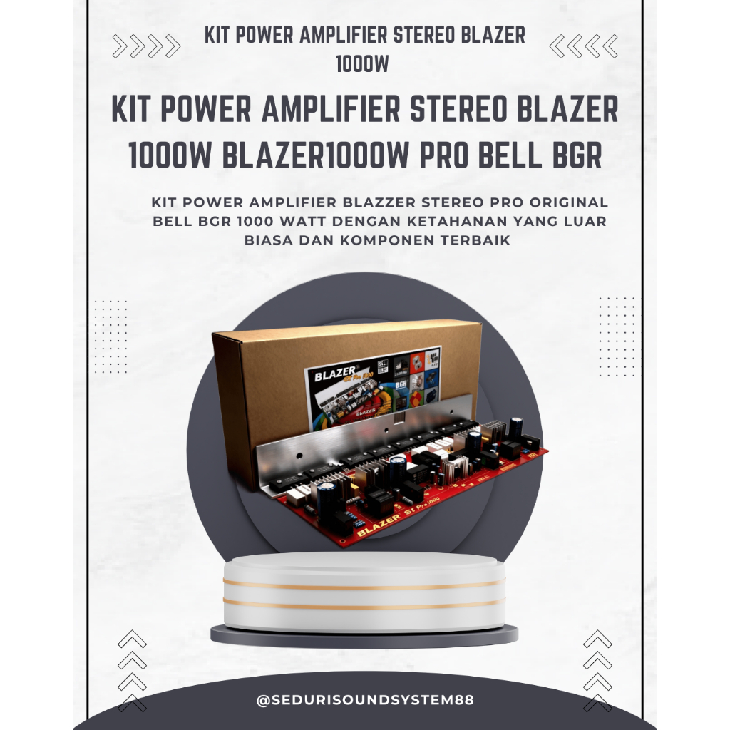 Kit power amplifier BLAZER ST PRO 1000Watt stereo