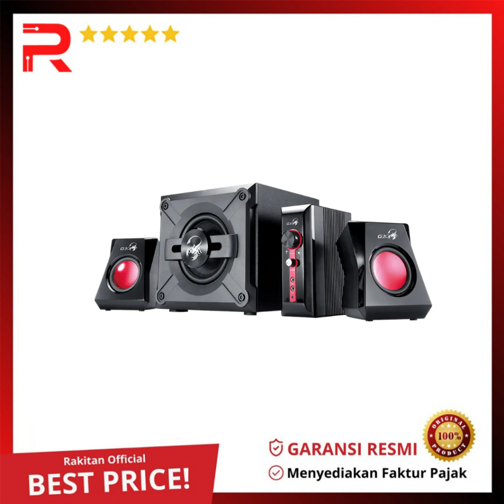 Speaker Genius SW-G 2.1 1250 38W Volume Control Mic Control box