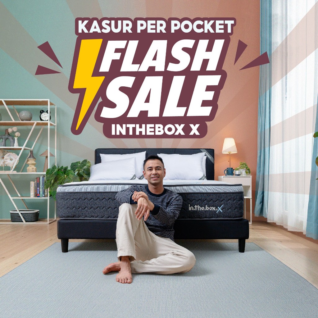 Kasur Lokal Nyaman Berkualitas Springbed Pocket IN THE BOX X (Plush Top) - Free Bed To Go Garansi 10