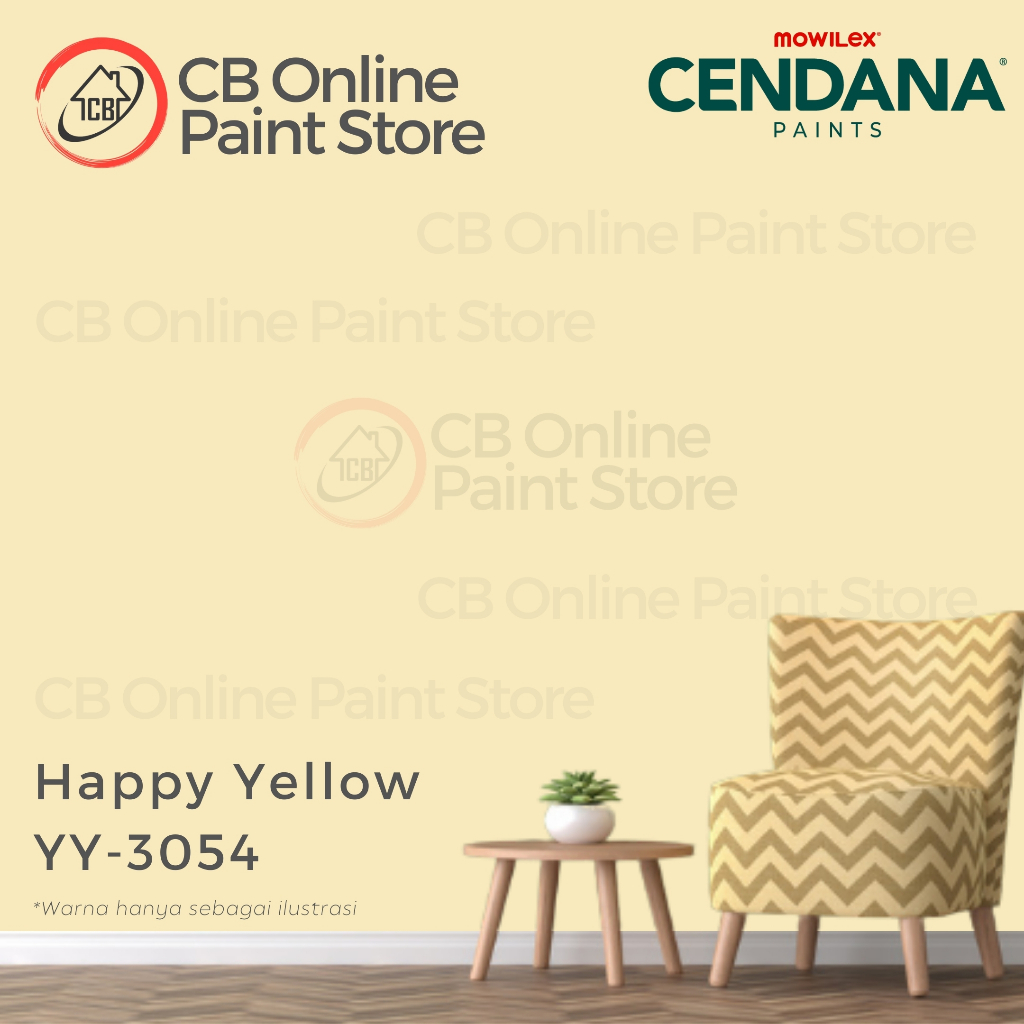 CAT TEMBOK MOWILEX CENDANA - HAPPY YELLOW YY-3054 - GALON