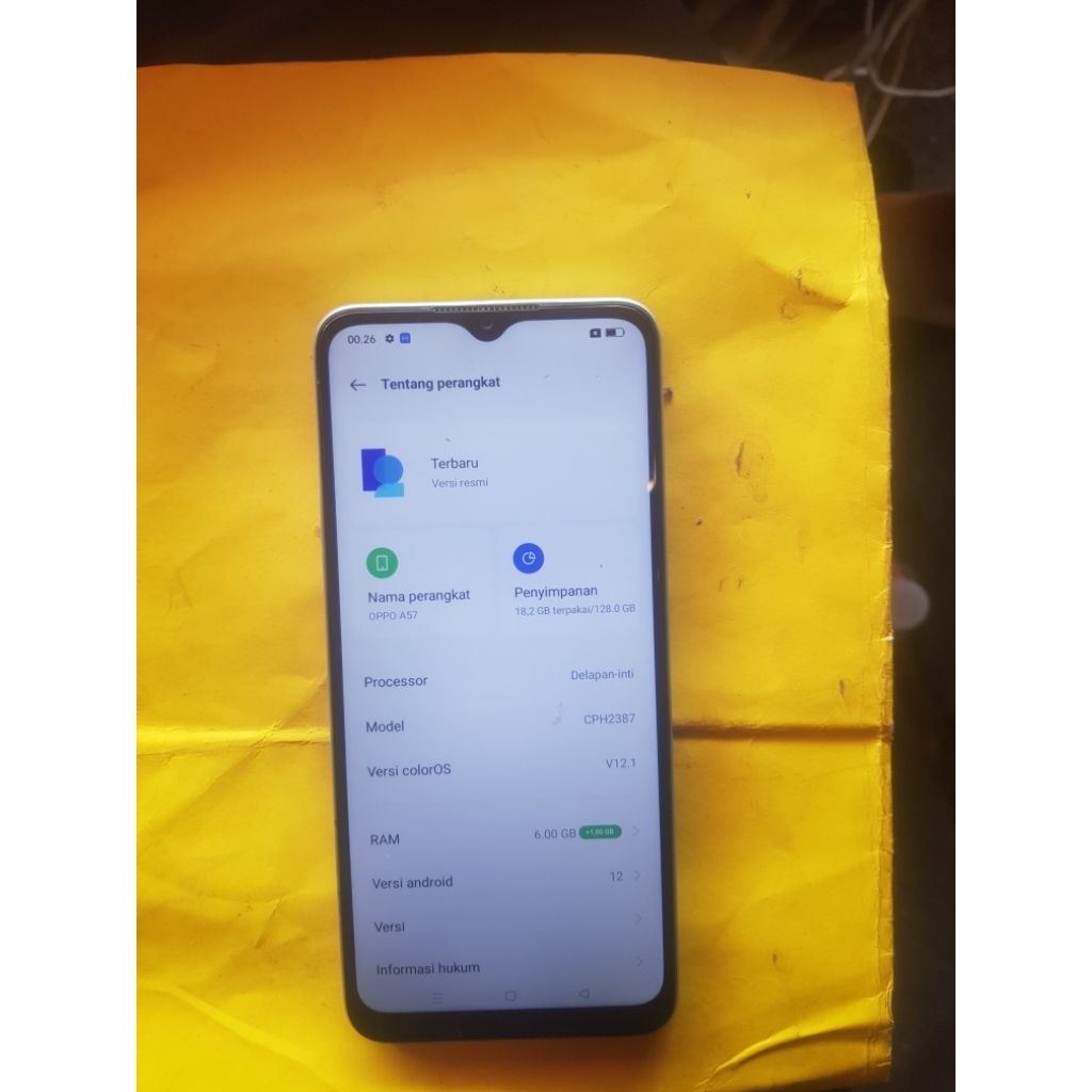 oppo A57 ram 6/128 gb original