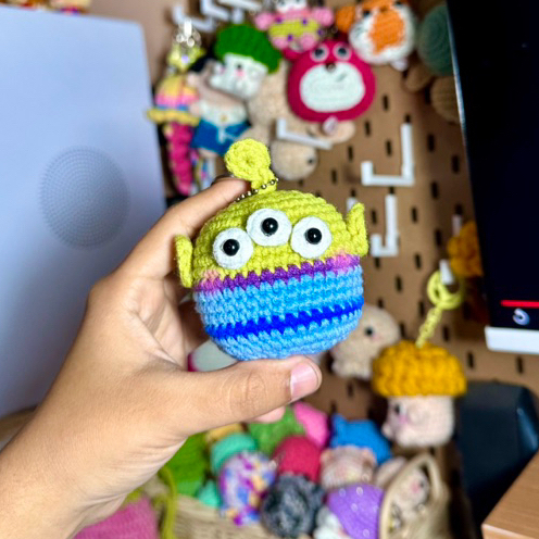 [ALIEN TOY STORY] toy story rajut keychain / gantungan kunci rajut toy story