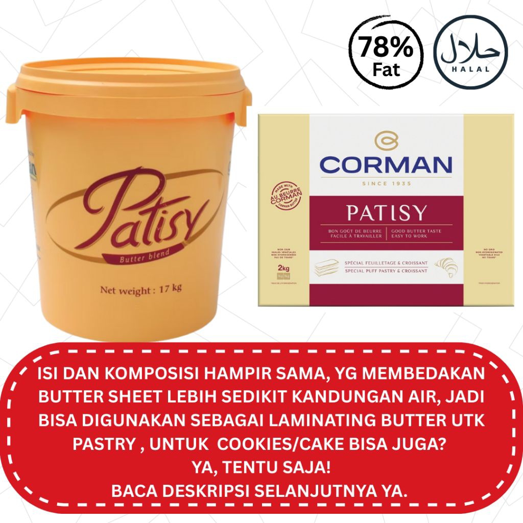 CORMAN PATISY BUTTER SHEET PENGGANTI MENTEGA WISMAN WIJSMAN