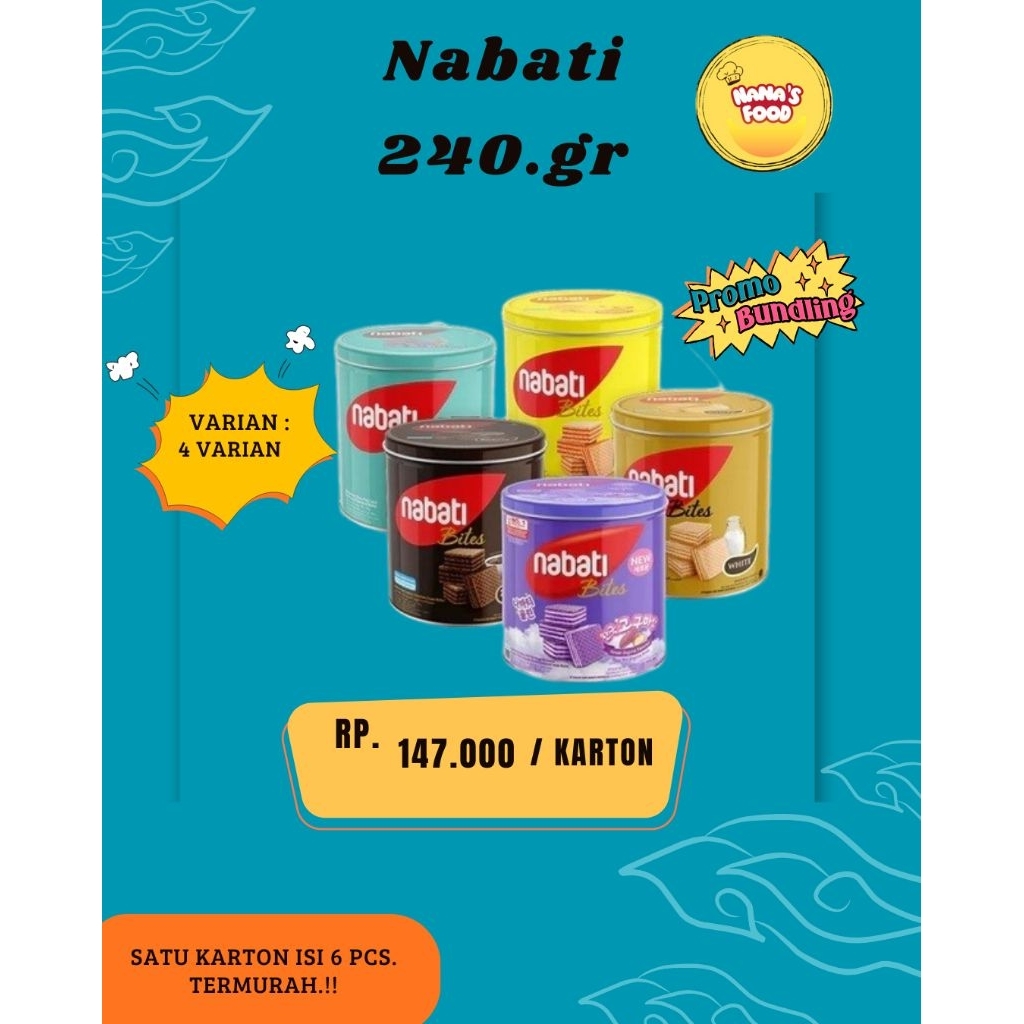 Nabati kaleng 240 gr. / karton