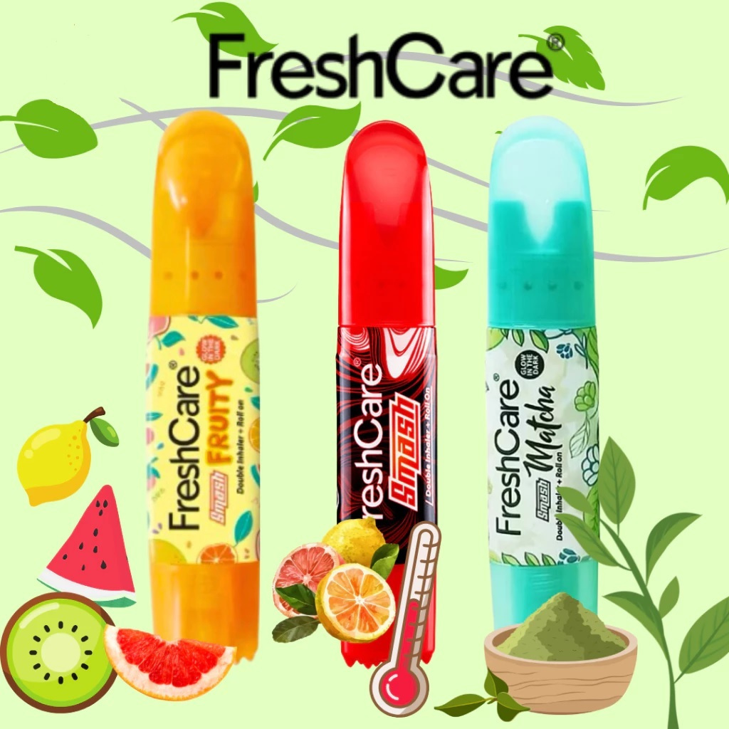 FRESHCARE SMASH / DOUBLE INHALER AND ROLL ON/Freshcare Sakura Series - Smash & Vapobalm - Double Inh