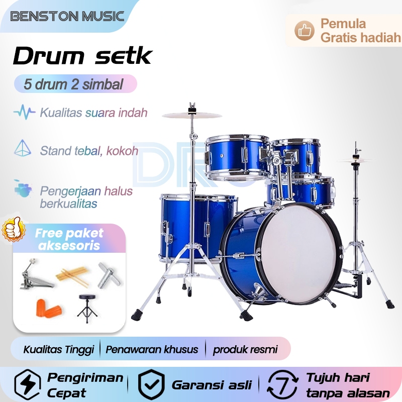 Benston Music- Drum latihan pemula anak drum jazz profesional mainan instrumen perkusi pendidikan di