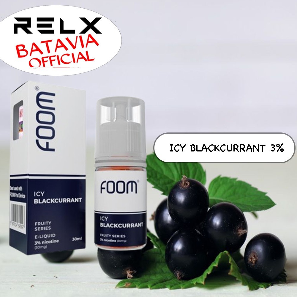 FOOM LIQUID FRUITY SERIES 30ML 30MG ICY BLACKCURRANT 1 PIECE