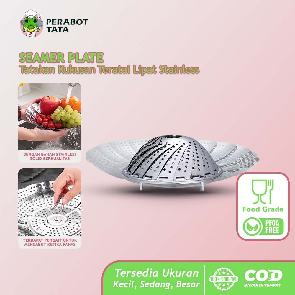 Pengukus Model Teratai Alat Kukus Bentuk Bunga Kukusan Serbaguna Alat Kukus Stainless Steel