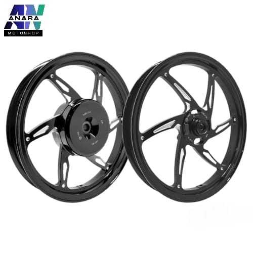 VELG VND SIX STAR SIXSTAR V2 BEAT SCOOPY GENIO CNC BLACK VELG CNC BEAT SCOOPY GENIO VND SIX STAR V2