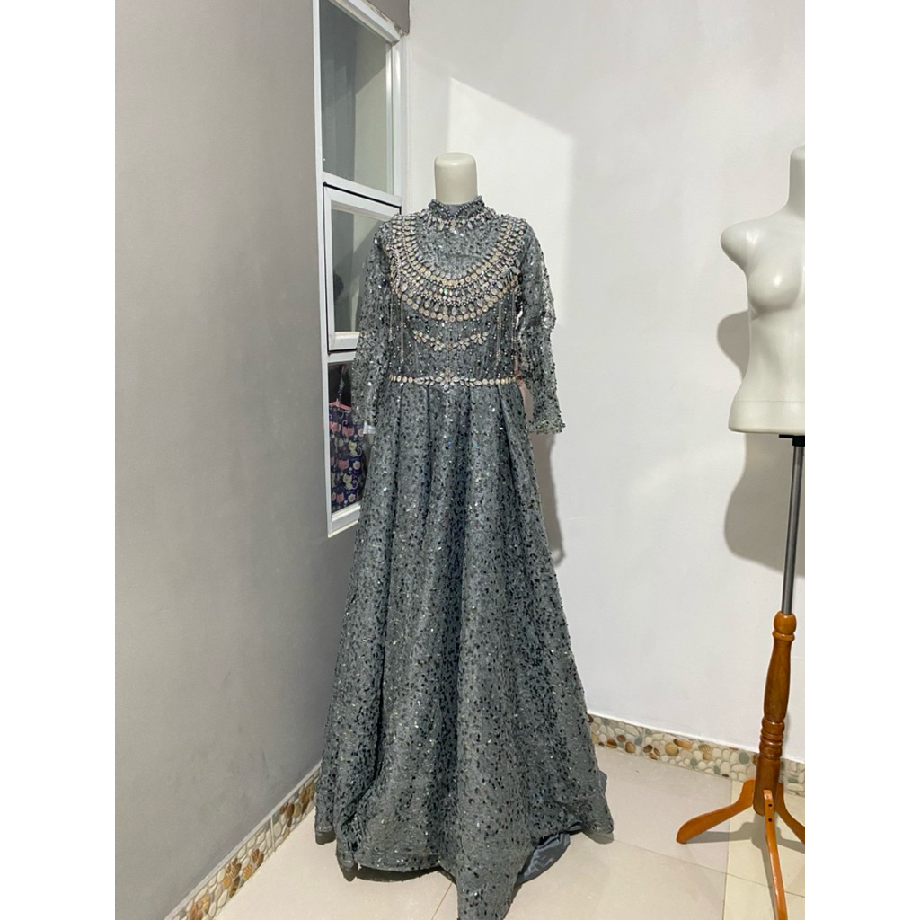 GAUN PENGANTIN GAUN MODERN WEDDING DRESS GAUN PENGANTIN MEWAH