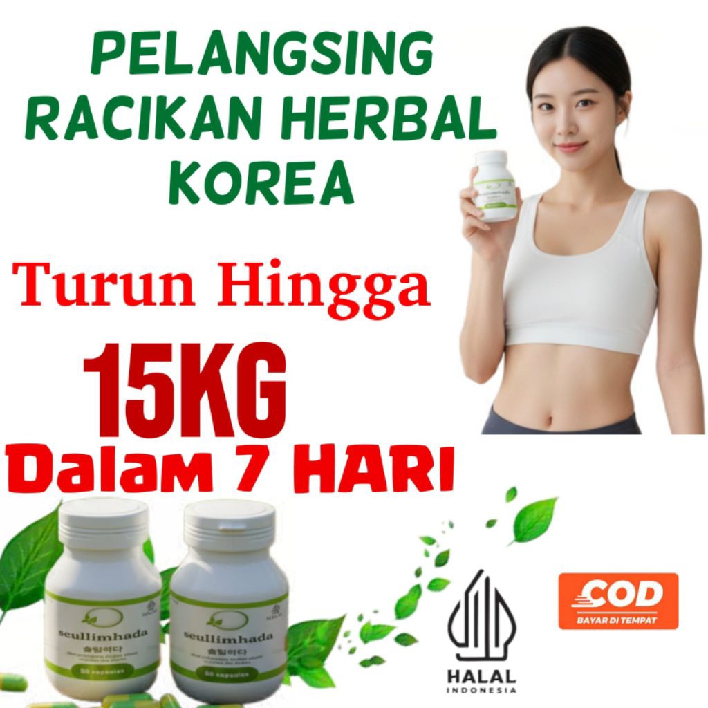 50 kapsul obat diet KOREA peluntur lemak jahat ampuh racikan negri gingseng halal