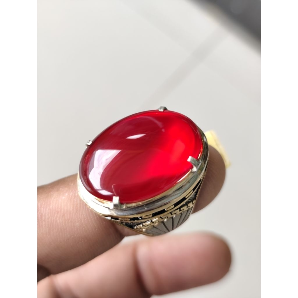 Batu Natural Red Baron Patican dengan Memo Lab