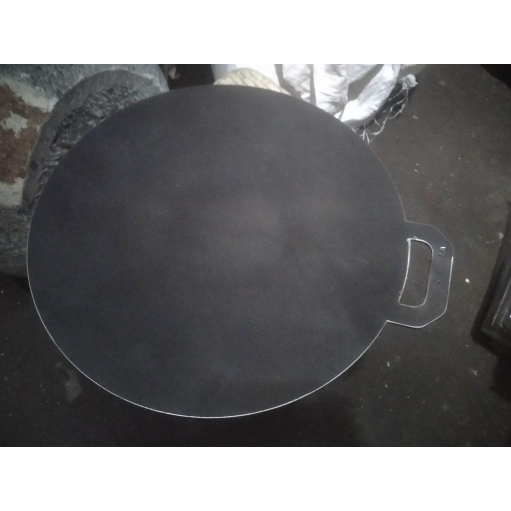 uk. 60 cm Loyang/kuwali/Wajan Plat Besi Baja Tebal 5mm wajan Martabak telor uk.60cm