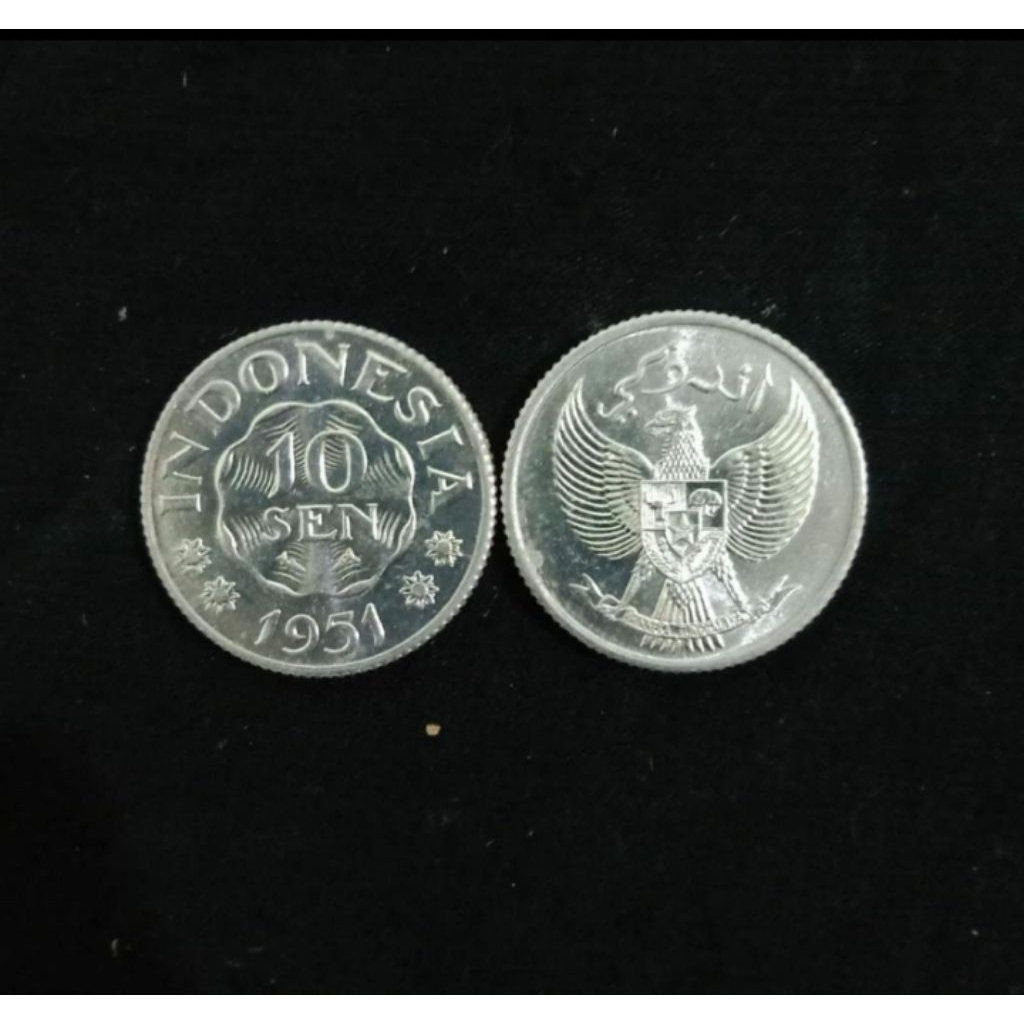 Koin CB 10 Sen Tahun 1951-1954 Mahar Nikah Koleksi Uang Coin Logam Bekas Lama Kuno Jadul Langka
