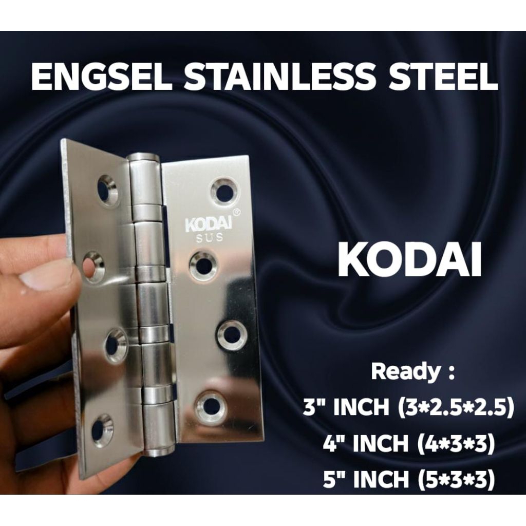 COD ENGSEL TEBAL KODAI STAINLESS 3-4-5 INCI - KODAI ENGSEL STAINLESS STEEL - ENGSEL KODAI STAINLESS