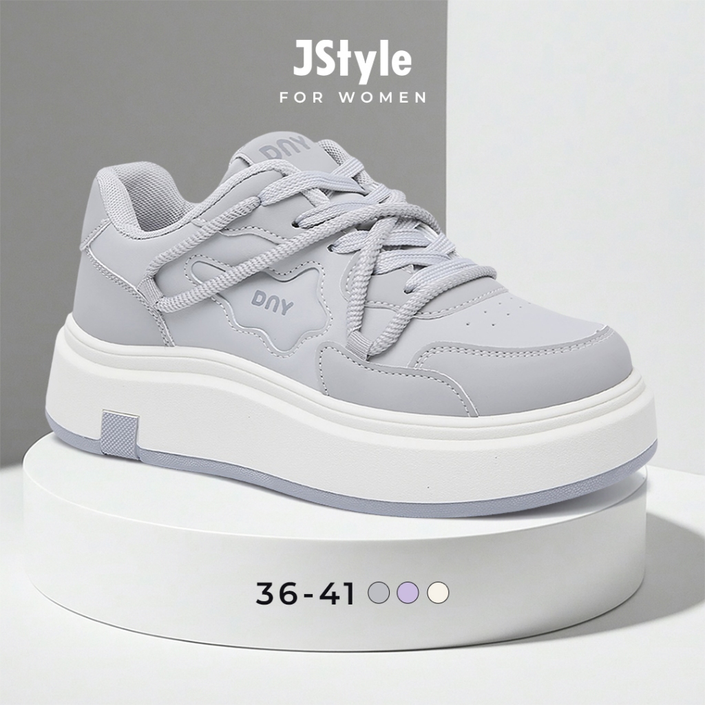 JS Sepatu Sneakers OOTD Korean Style Sepatu Jalan Santai Sport Shoes Sneaker Perempuan SP397