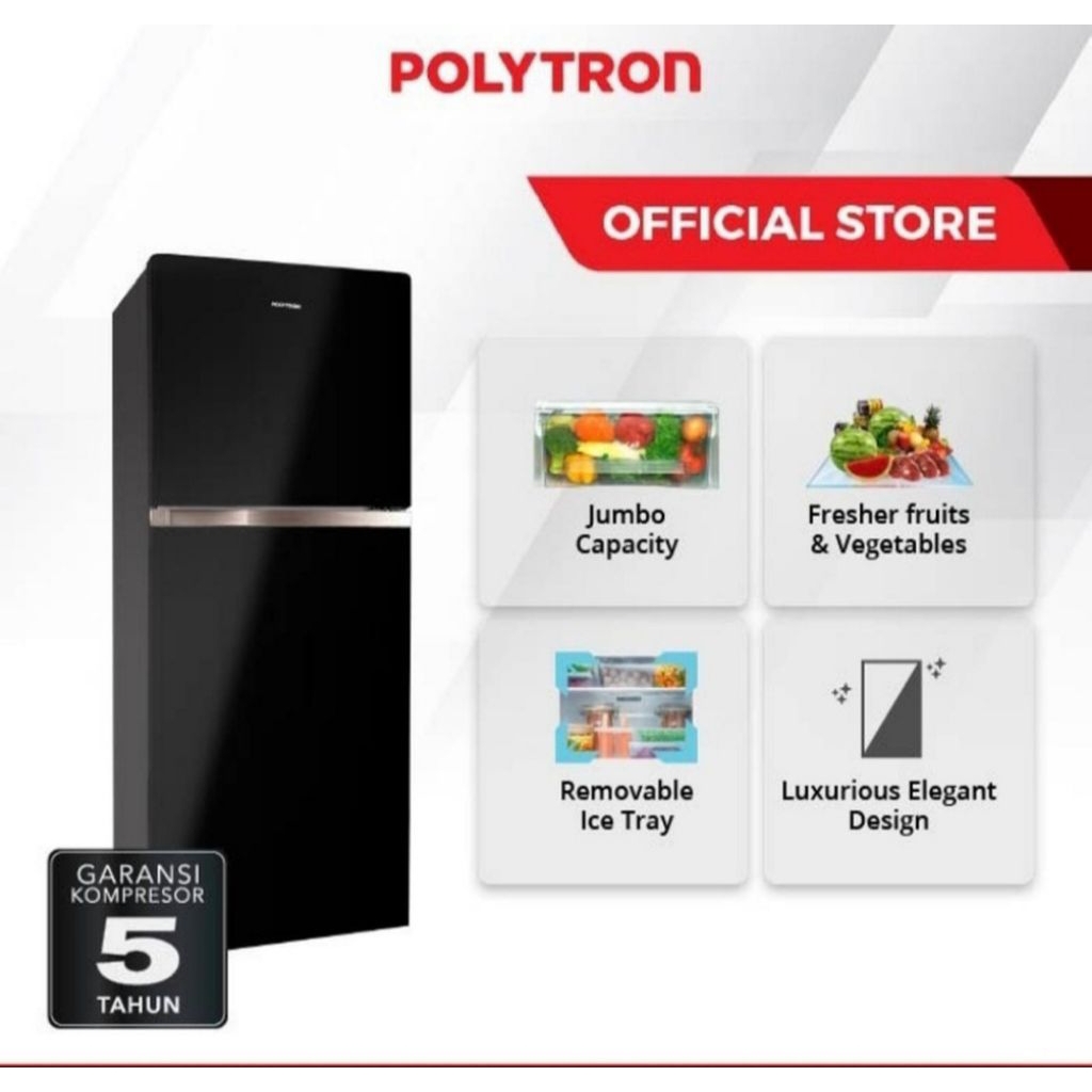 KULKAS POLYTRON 2 PINTU PRW23MNX PRW 23 MNX MN X PRW-23MNX
