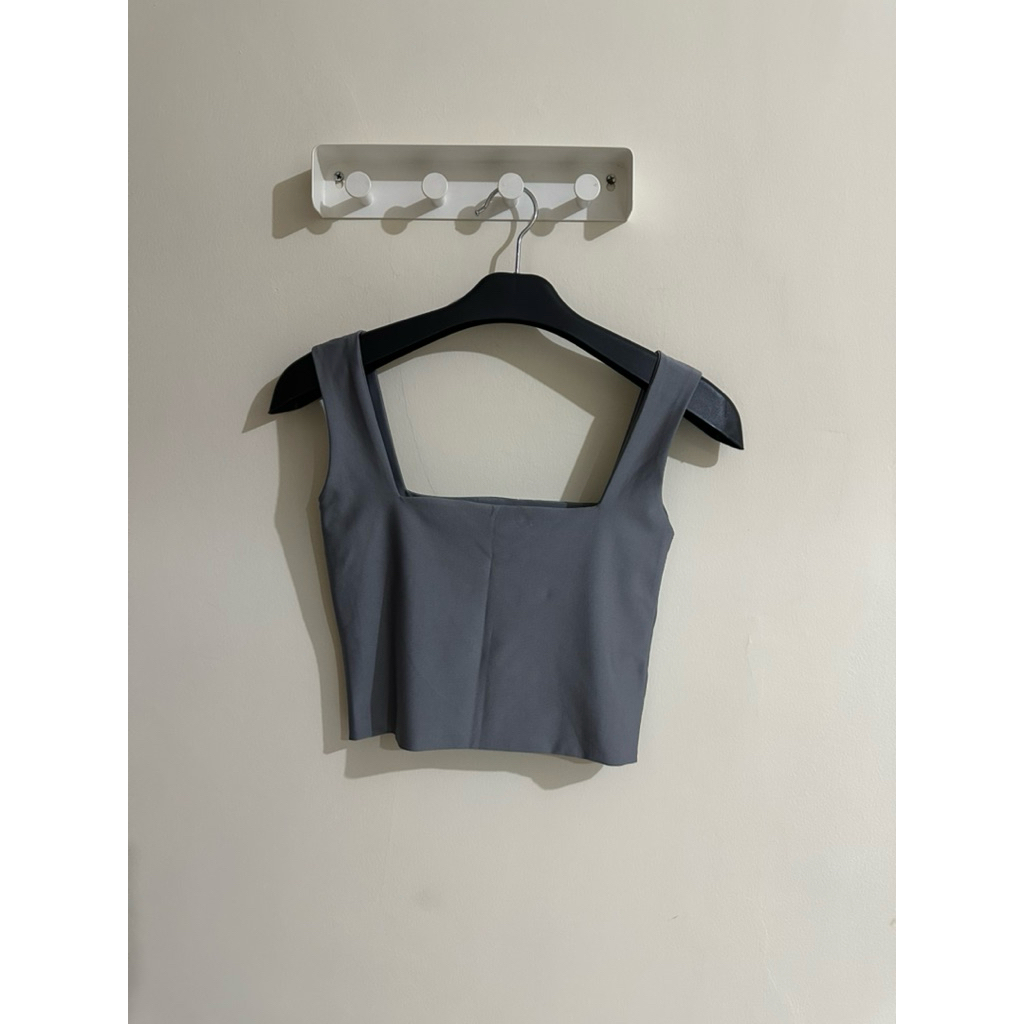 Kurve Kimmy Cropped Tank Bare Kurve Crop Tank Barekurve Fitted Top Tanktop grey size S