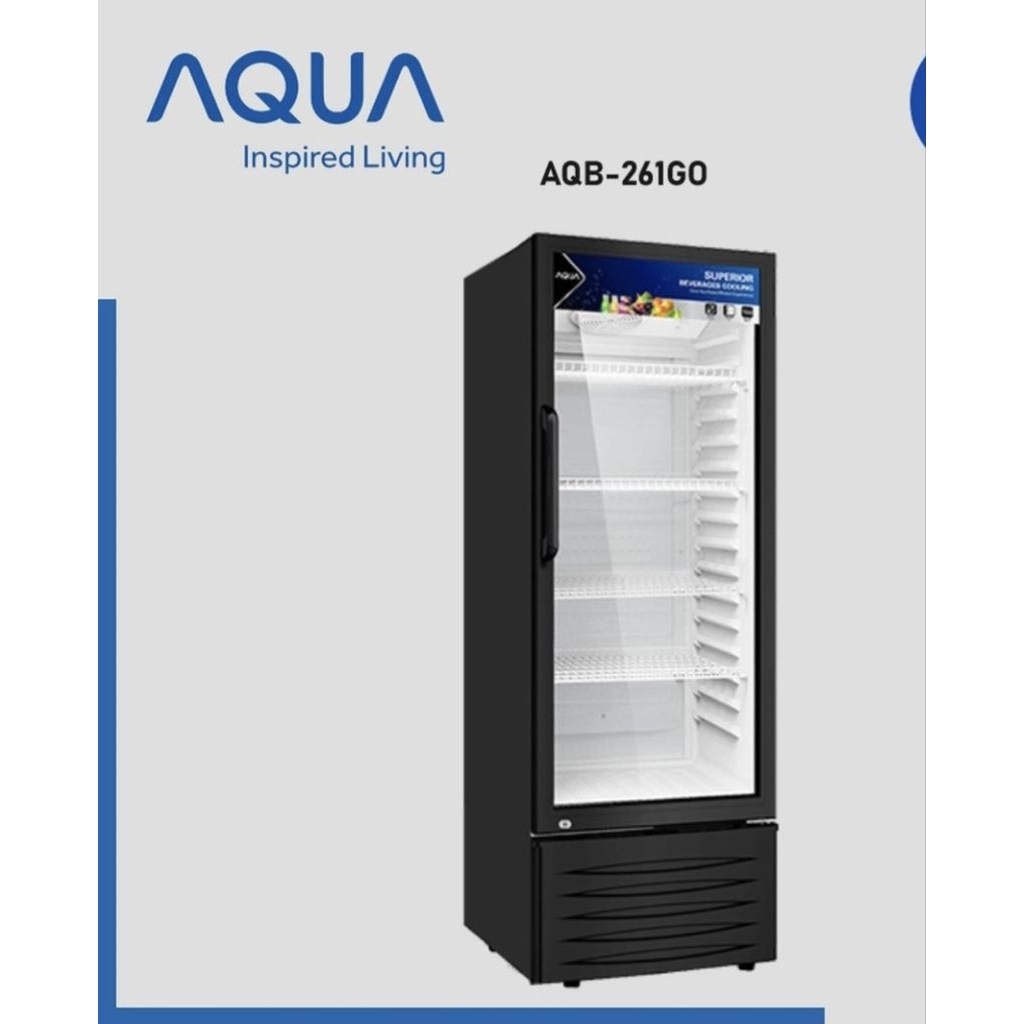 SHOWCESE AQUA 260 LITER GARANSI 7 TAHUN AQB 261 GO