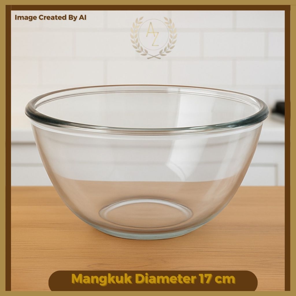 Mangkuk Kaca Polos Besar Mixing Bowl / Mangkok Adonan
