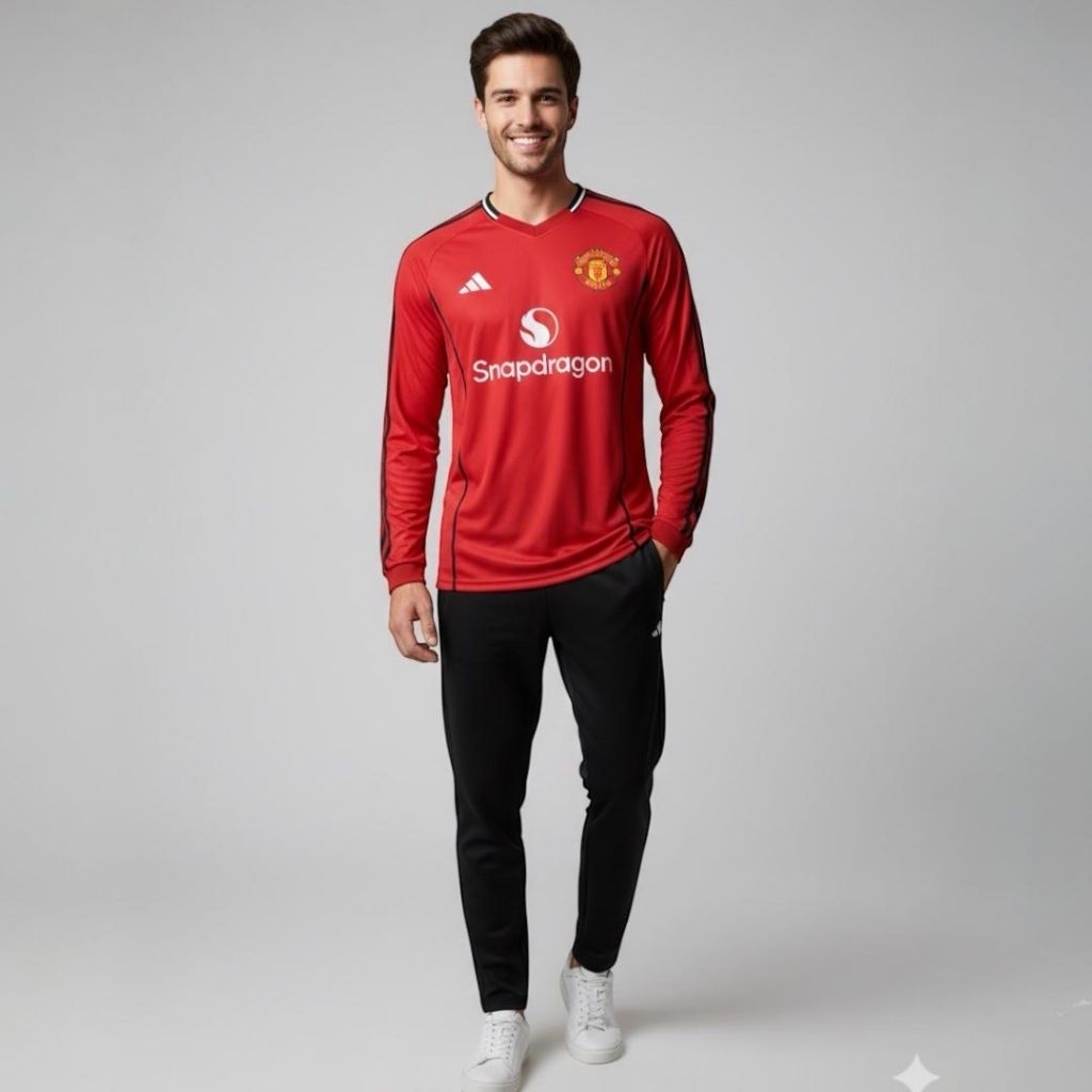 JERSEY BOLA/JERSEY OLAHRAGA/JERSEY CLUB BOLA/JERSEY FUTSAL/BAJU BOLA LENGAN PANJANG/SPORT/MU/THE RED