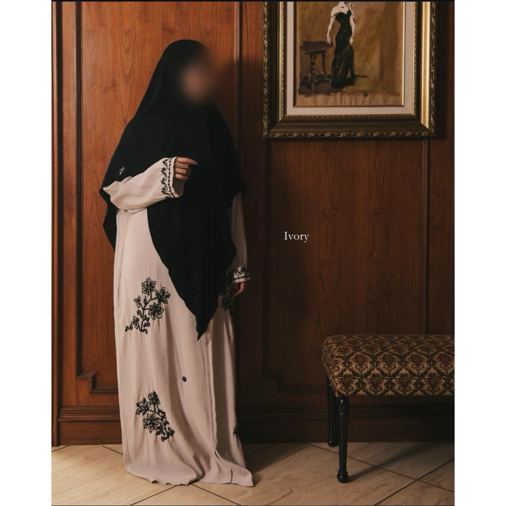 Aafiya Aiza Abaya Ivory LXL