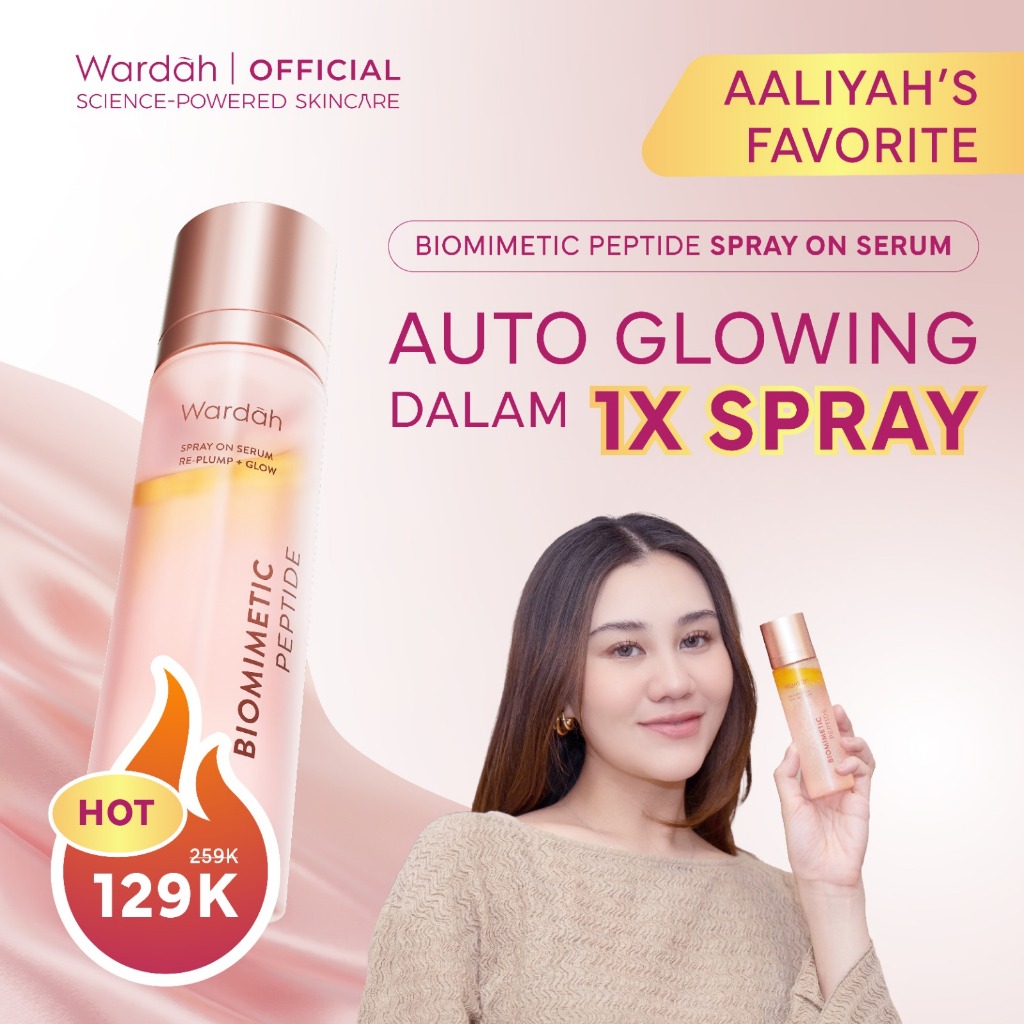 WARDAH Serum Spray - Instant Glowing First Spray Serum - Spray On Serum 105 ml - Kulit lebih glowing
