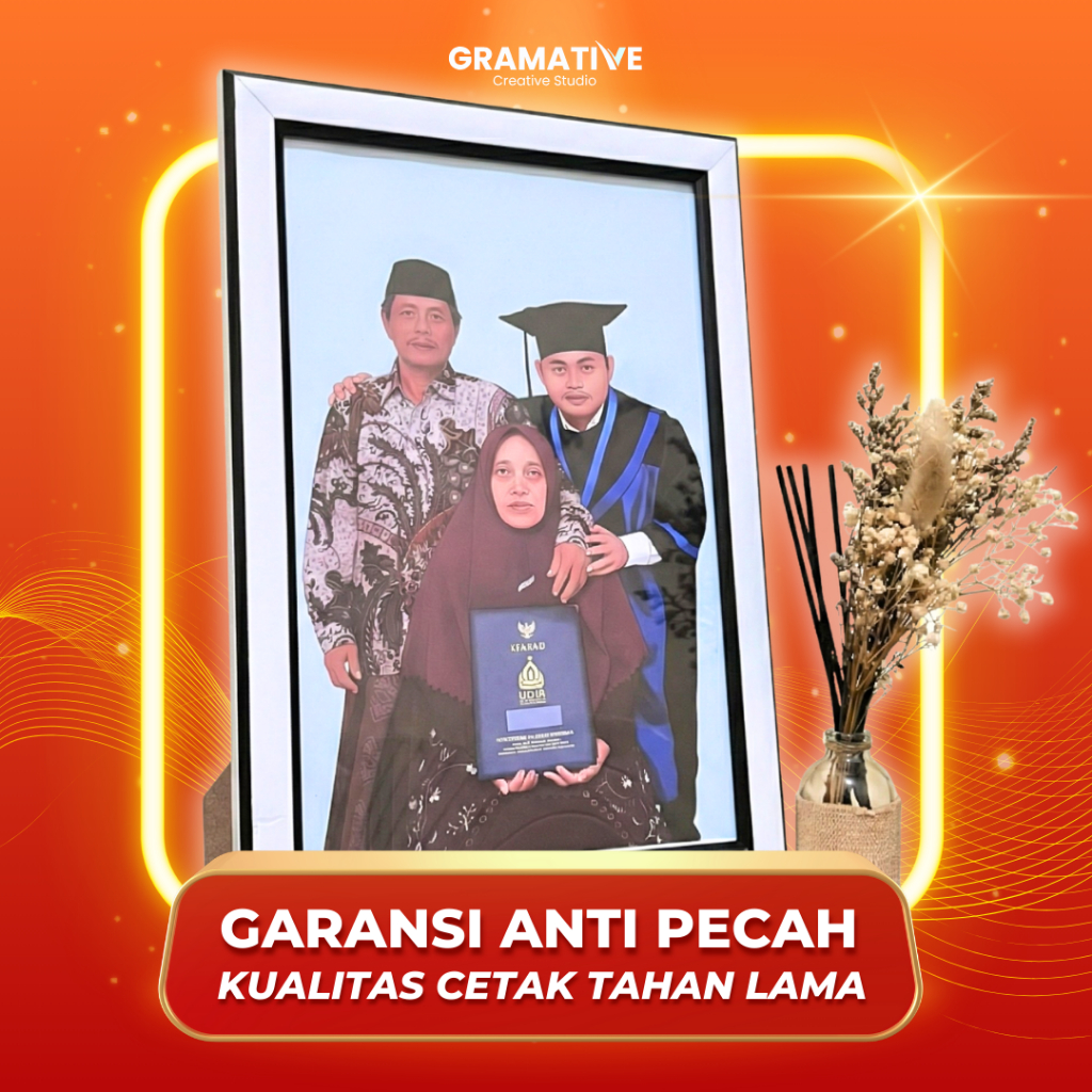 KADO WISUDA Vector | 1 HARI JADI | GIFT FRAME Ukuran 20x30 cm (10RS) / Kado Ulang tahun / Wisuda / P