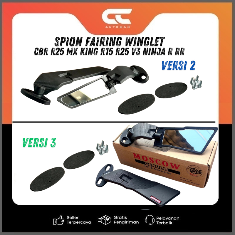 SPION FAIRING WINGLET CBR NINJA R15 R25 GSX V3 V6 R6 YZF R1 R3 MOTOR SPORT