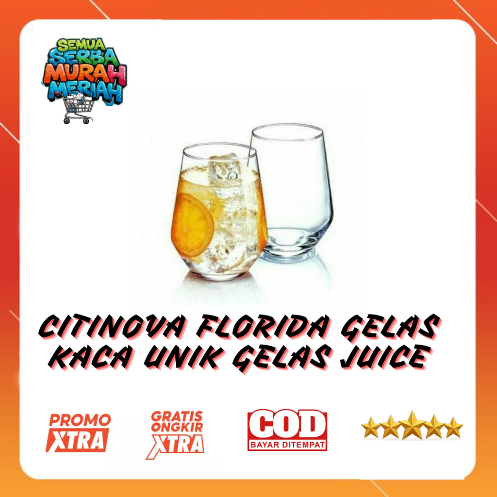 CITINOVA FLORIDA Gelas Kaca Unik Gelas Juice