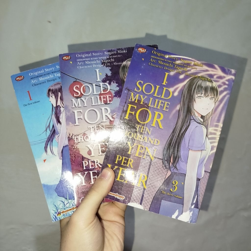 Komik I Sold My Life for Ten Thousand Yen per Year vol 1-3 set kolpri versi kertas koran