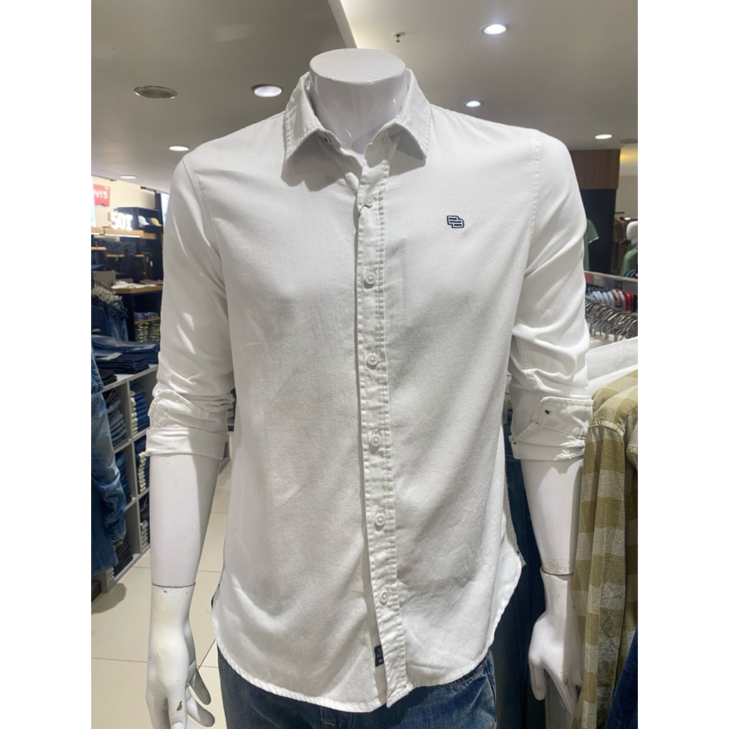 BOMBBOOGIE KEMEJA ATASAN PRIA REGULER FIT POLOS TERBARU 100% ORIGINAL MATAHARI (S-XL)