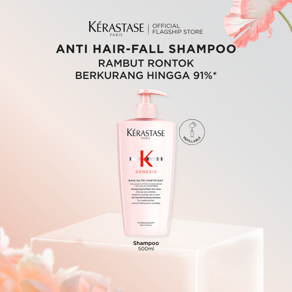 Kerastase Bain Nutri Genesis 500ml Anti Hair Fall Shampoo (Thick Hair) - Shampoo untuk Rambut Rontok