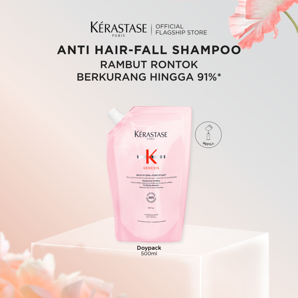 Kerastase Bain Hydra Genesis 500ml Doypack Anti Hair Fall Shampoo (Normal Hair) - Shampoo untuk Ramb