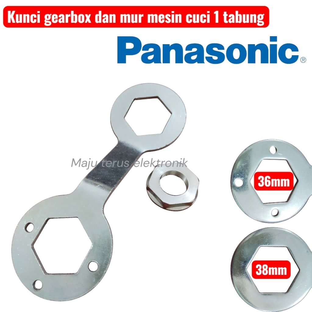 Kunci mur Gearbox mesin cuci panasonic 1 tabung top loading