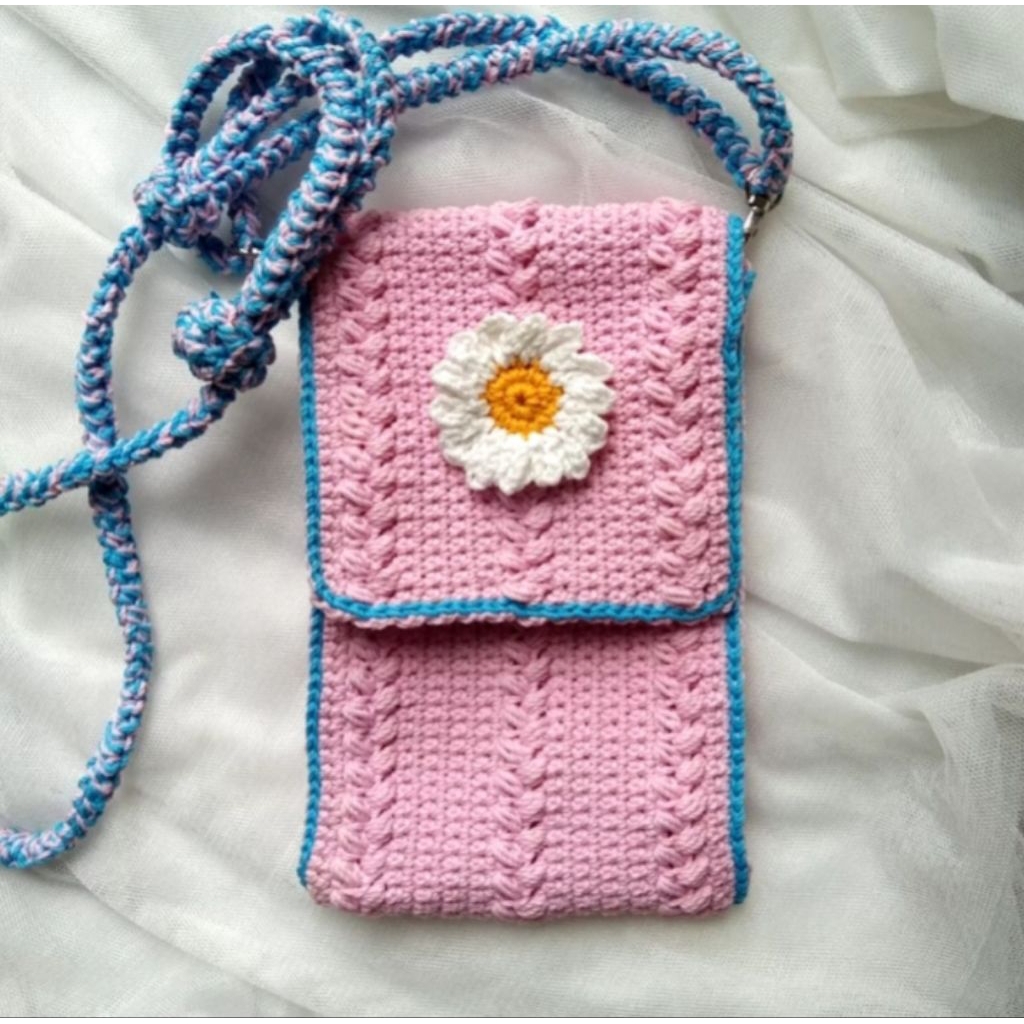 Tas Rajut HP|Tas Selempang HP |Tas Shoulder Bag|Dompet Wanita Rajut|