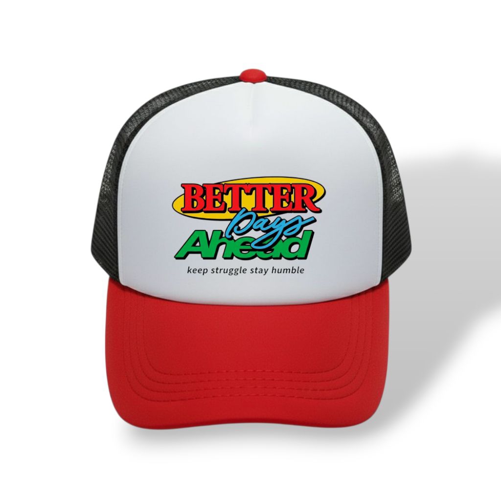 Topi Trucker Jaring "Better Days Ahead" - Baseball Cap Aesthetic
