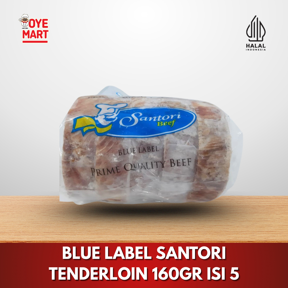 BLUE LABEL SANTORI TENDERLOIN 160GR ISI 5 PCS MELTIQ BEEF/DAGING SAPI/WAGYU